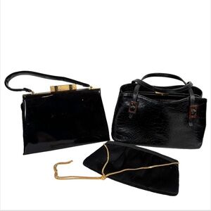 VTG 60s Purses Set of 3 Croc Handbag Calderon Bobbie Jervine Morris Moskowitz